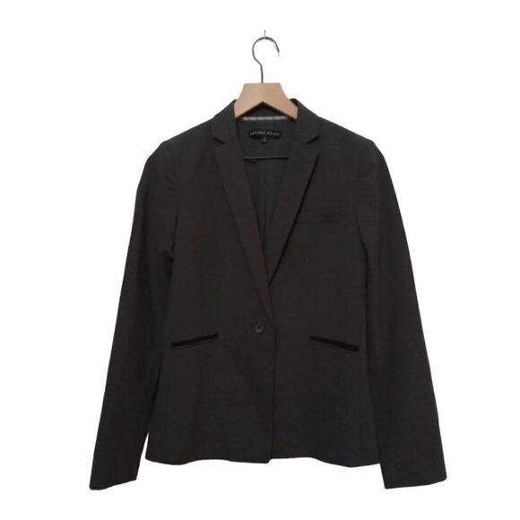 ANTONIO Melani Gray Single Breasted Wool Blend Single Button Blazer Sz 2 - Picture 1 of 8